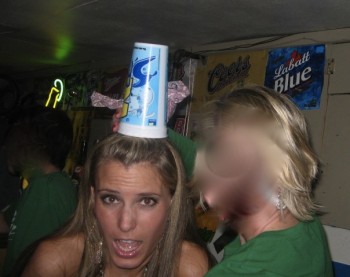 cup on my head funny face