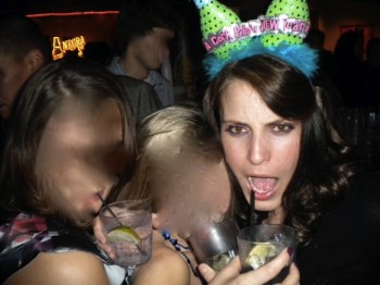 new years funny face drinking